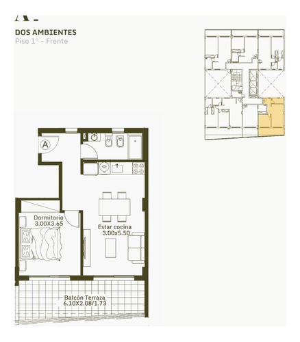 Departamento 2 Ambientes En Venta,con Balcon, Con Cochera En Caseros