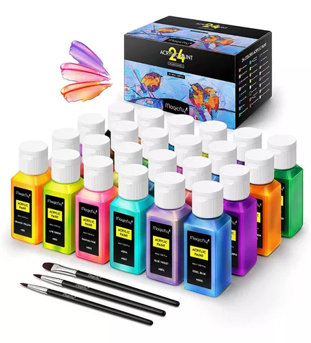 Magicfly Pintura para Tela Permanente 14 Colores 60 ml con 3