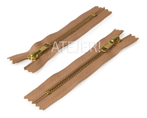 Imagen 2 de 2 de Cierres Metal Bronce Cad 5 Automático Fijo Ykk 14 Cm X Unid