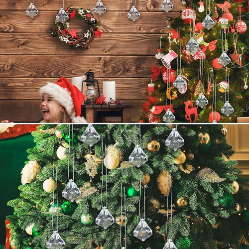 . 80 Piezas De Diamantes De Cristal For El Árbol De Navidad