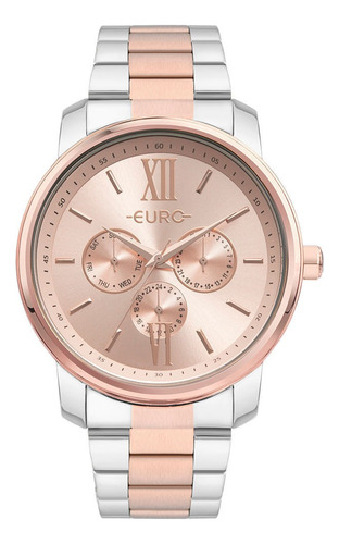 Relógio Euro Feminino Multiglow Bicolor - Eu6p29aketds/4j Cor do bisel Rosê Cor do fundo Rosa
