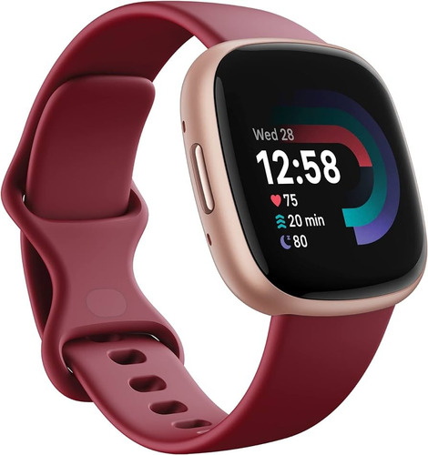 Google Fitbit Versa 4 Smartwatch Ritmo Cardiaco Band Red