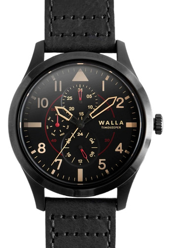 Reloj Hombre Pulsera Walla Timekeeper Midnight Black Seiko 