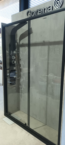 Mampara D/ El Suelo 2 Hojas Negro Transl 120cm - Gorena Agua