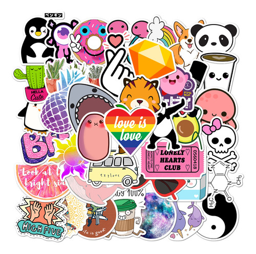 Stickers Calcomanias Niñas Cool Girls Pack 50 Und 