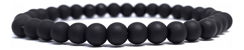 Kit 3 Pulseiras Masculinas Couro Ajustável Hematita Bolinhas