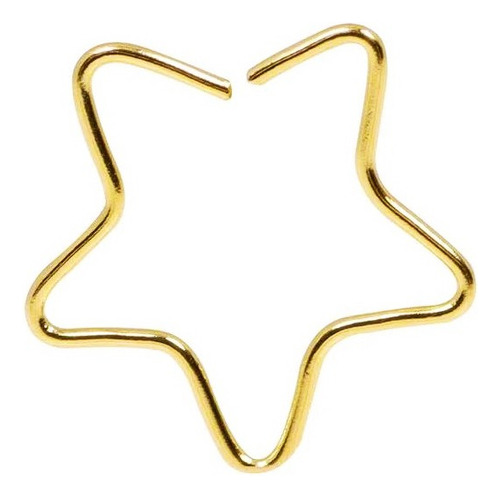 Piecing Orelha Helix Estrela Titanio Gold Esterilizado Top
