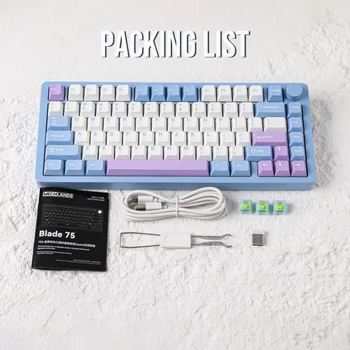 Mechanical Gaming Keyboard Mechlands Blade75 Wireless Blue