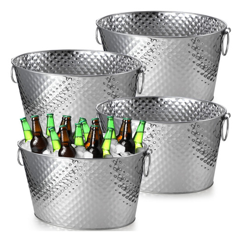 Paquete De 4 Tinas De Bebidas Para Fiestas, Cubo De Hielo De