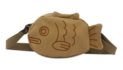 Bolsa Pequeña Cruzada Crossbody Tela Pescado Kawaii Correa