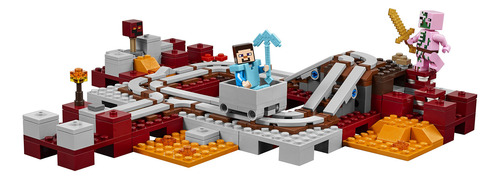 Juguete Lego Minecraft The Nether Railway 21130 Con Figuras