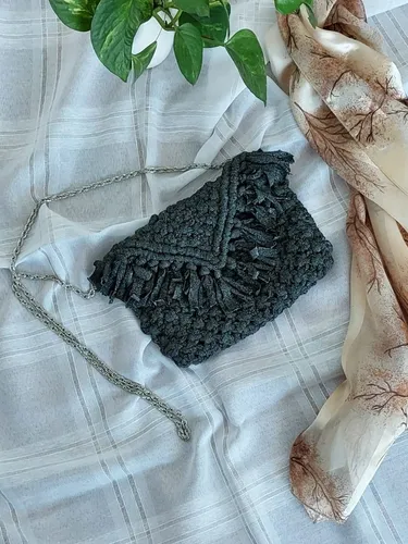 Bandolera En Trapillo Tejida En Macram