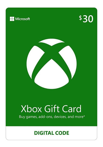 Tarjeta Xbox Gift Card - 30 Usd - Solo Cuenta Eeuu 