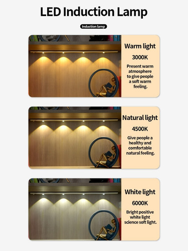 Luminária Lampada Led Sensor Presença Luz Noturna 30cm
