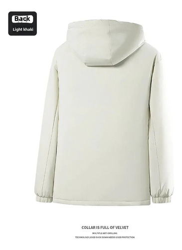 Chaqueta Acolchada De Algodón Cálido Con Capucha Y Forro De Grafeno Para Hombre