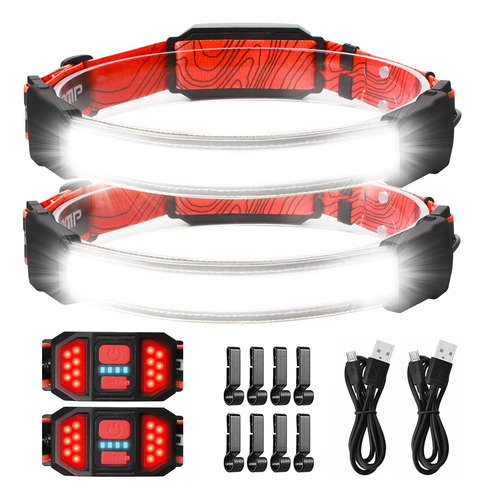 Linterna Frontal Recargable Led Spriak, Faro De Haz Ancho De