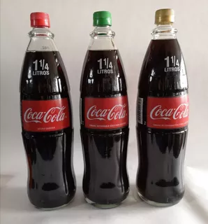 Coca-cola Colombia. 3 Botellas De 1 1/4 Litros