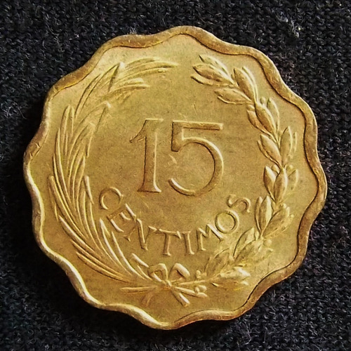Paraguay 15 Céntimos 1953 Sin Circular Km 26