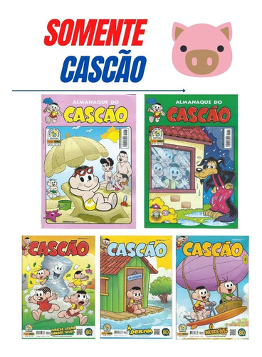  Kit 5 Revistinhas Gibis Casção Quadrinhos Novas