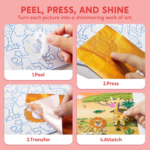 Kit De Arte De Aluminio Klever Kits Para Niños Con 120 Lámin