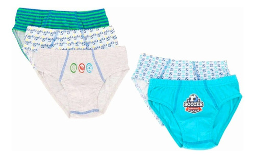 Slip Niño Mota Talla 8 Pack X5 Algodón Mt4101