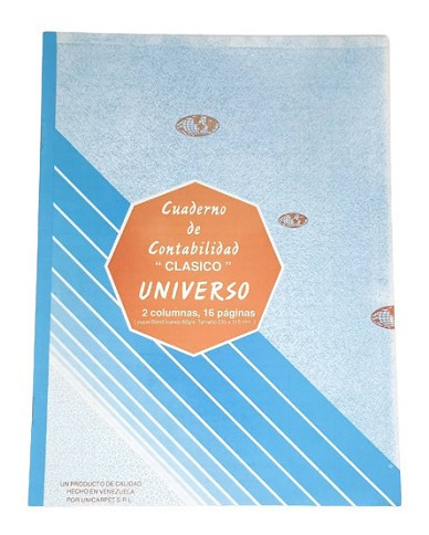 Cuaderno De Contabilidad 2 Columnas 16 Paginas  Clásico  