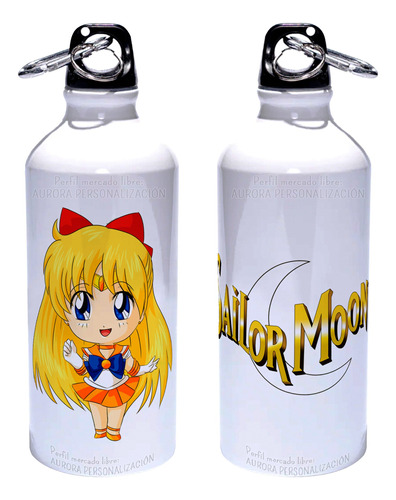 Carmañola Sailor Moon Termo Botilito Botella Aluminio