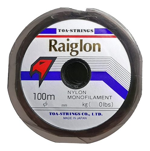 Tanza Nylon Raiglon Japones 0.37mm Monofilamento