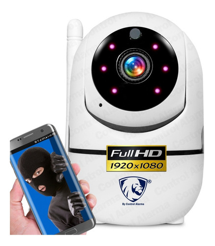 Imagen 1 de 10 de Camara Wifi Ip Full Hd Seguridad Rastreo Movimiento Vision Nocturna Alarma Audio Espia Celular Grabacion Nube Amazon