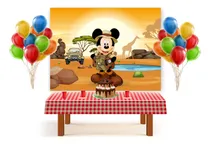 Comprar Panel De Tela De Mickey Mouse Safari Cumpleaños Candy Bar