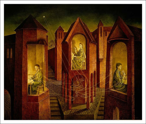 Lienzo, Tela, Remedios Varo, Tres Destinos, 70x59cm