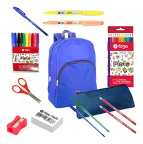 Comprar Kit Set Estudiantil Utiles Escolares C\u002F Mochila Y Cartuchera