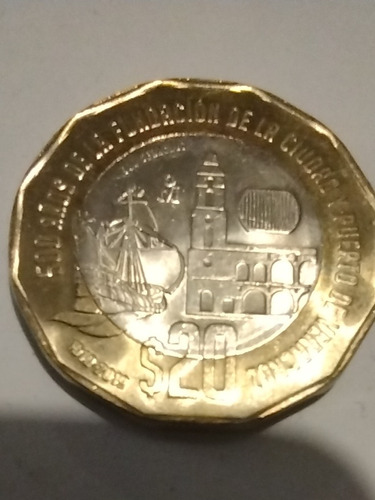 Moneda De $20 De La Fundación Del Puerto De Veracruz 