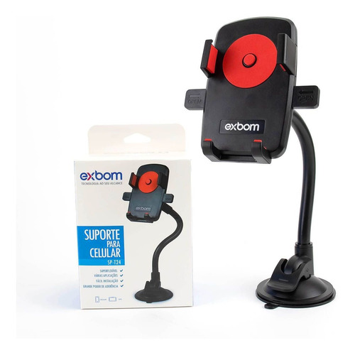 Suporte Para Celular Veicular De Parabrisa C/ Haste E Trava