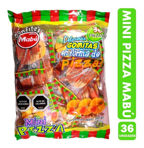 Bolsa De Gomitas Mabú Mini Pizza (bolsa Con 36 Unidades)