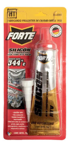 Silicon Alta Temperatura Uso Automotriz Rojo 70 Gr Forte