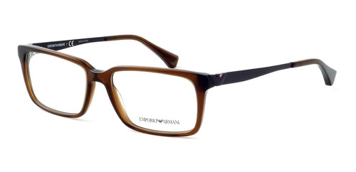 Lente Óptico Emporio Armani Ea3030 Thin Jack Brown Café 55mm