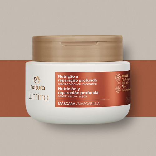 Mascarilla Reparadora para Cabellos Secos Lumina 250ml