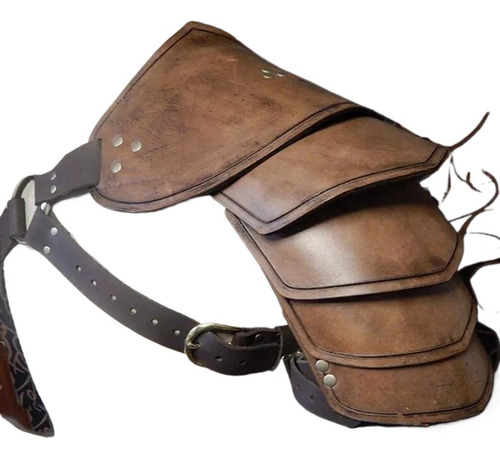 Medieval Samurai Pu Leather One Shoulder Cosplay