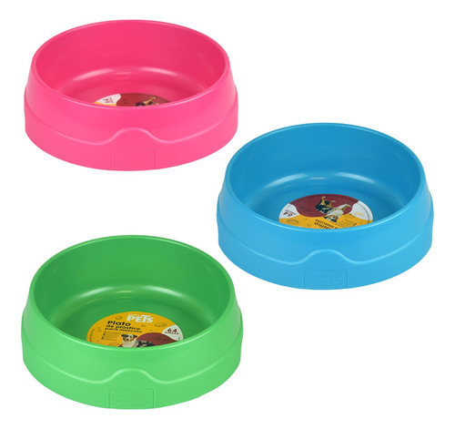 Plato De Plastico 64oz Plato Para Perro Color Surtido 1 Pz