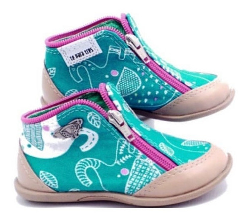 Zapatillas De Diseño Hippie Con Cierres Tipo Botitas