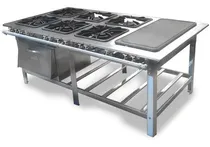 Comprar Fogão 6 Bocas E Chapa Com Forno Em Aço Inox 430  2b Fogões