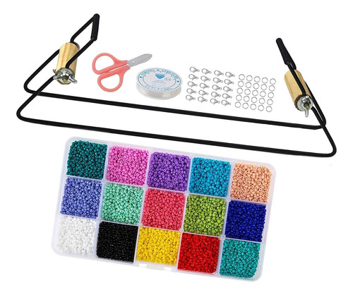 Elastic Cord Metal Bead Loom Kit