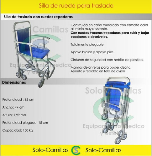 Silla De Ruedas Para Evacuacion Trepadora Escaleras