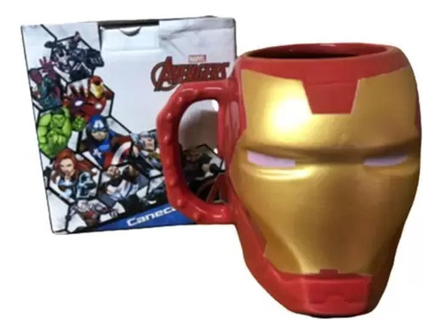 Caneca Formato 3d Iron Man Homem De Ferro 400ml Avengers