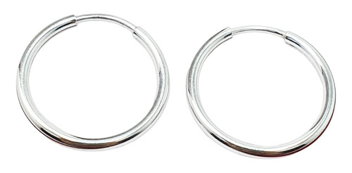 Aros Plata 925 18mm Cubanos Argollas Resistentes Garantia Jc