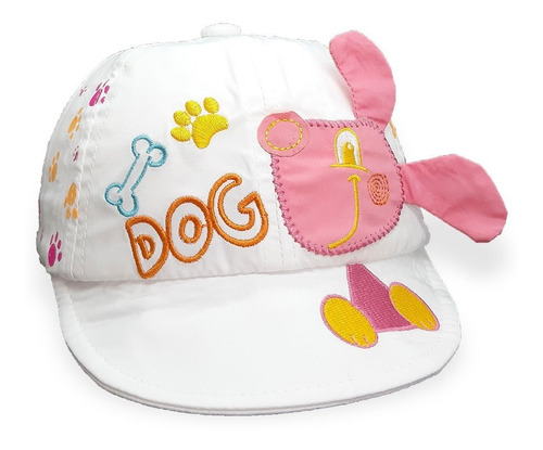 Gorro Bebe Verano Visera Nene Nena Bordada Diseño Perrito