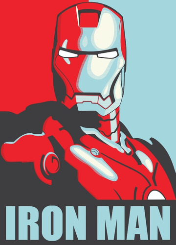 Bastidor De Poster Iron Man En Canvas Medida 50x70 + Empaque