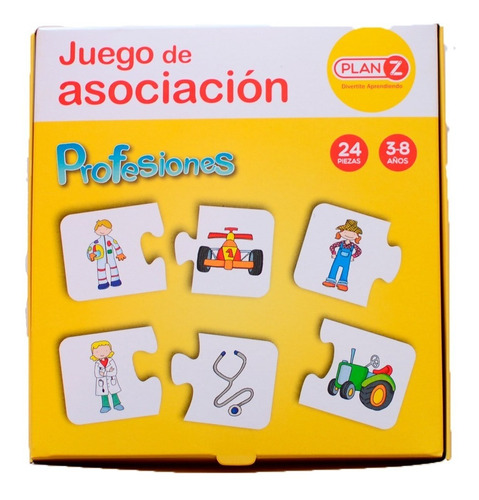 Imagen 1 de 9 de Juego Asociación Profesiones Caja Carton Didáctico Infantil 