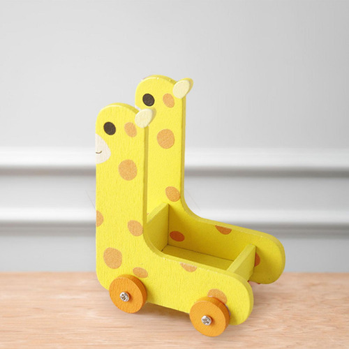3 Carro De Almacenamiento De Animales, Mini Muebles, Jirafa